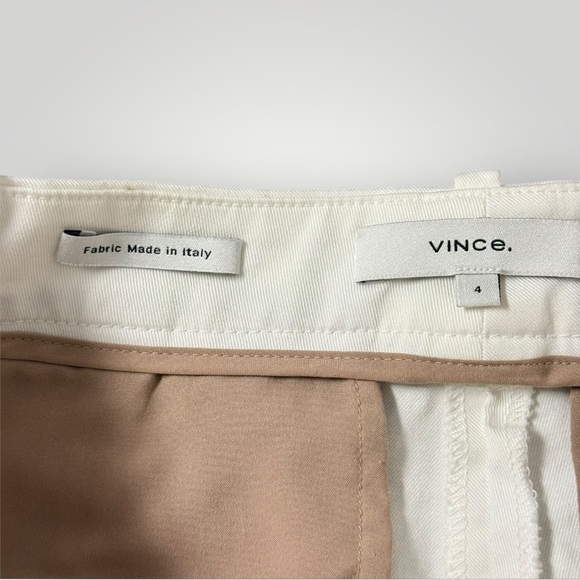 VINCE Mid-Rise Italian Stretch-Cotton Chino Pant Sz 4 White - Picture 13 of 15
